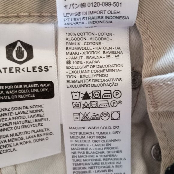 Levi’s 514 Straight Fit Jeans Men’s 29x30 100% Cotton Tan Khaki Casual Pants - Picture 8 of 8